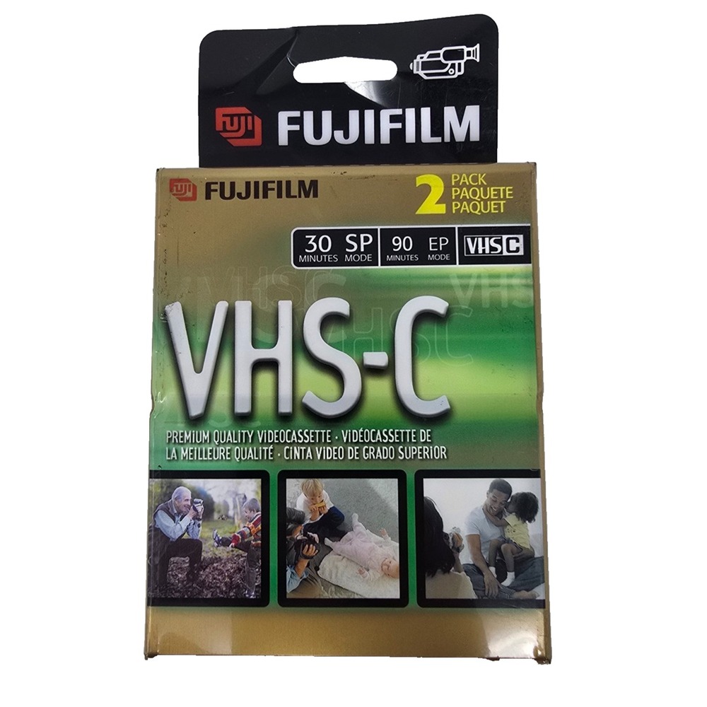 FujiFilm VHS-C TC-30 Premium Camcorder Tapes 2 Pack 30 mins SP 90 Mins EP Video
